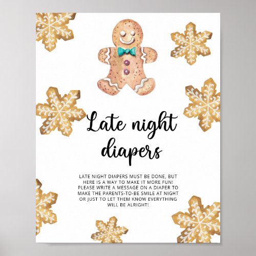 Gingerbread man  Late night diapers game  Poster