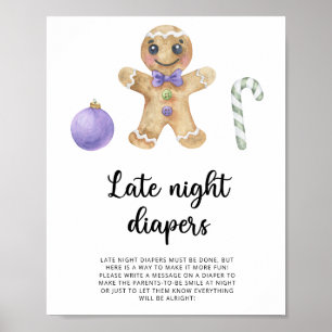 Gingerbread man \ Late night diapers game Poster