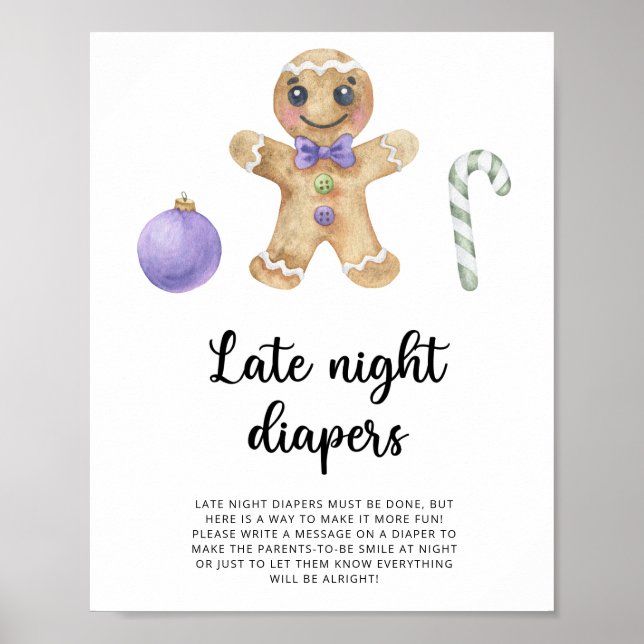 Gingerbread man \ Late night diapers game  Poster (Front)