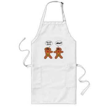 Gingerbread Man Long Apron by holidaysboutique at Zazzle