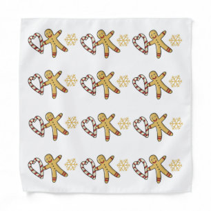 Gingerbread man love bandana