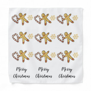 Gingerbread man love bandana
