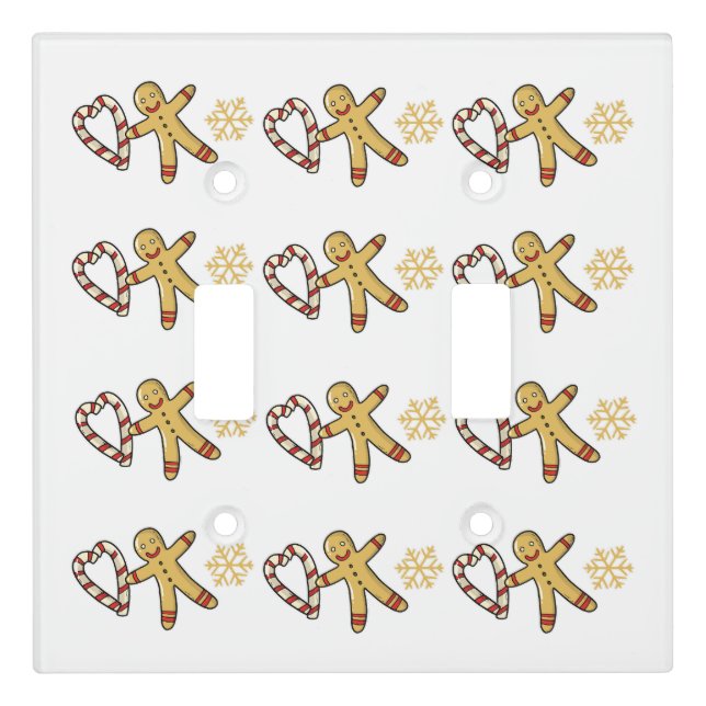 Gingerbread man love light switch cover (Front)