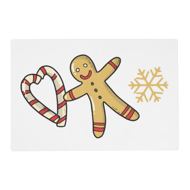 Gingerbread man love placemat (Front)