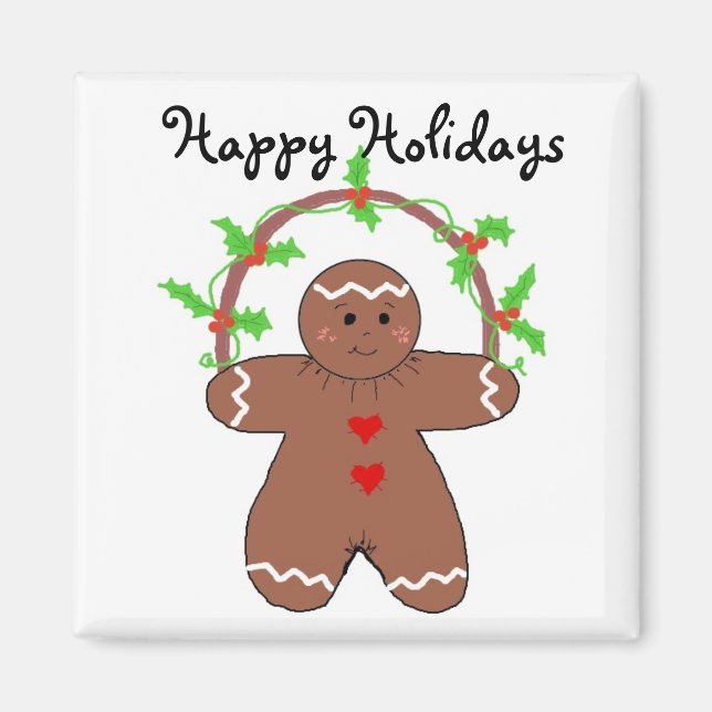 Gingerbread Man Magnet (Front)