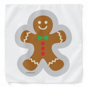 Gingerbread Man Making The Angel In The Snow Bandana