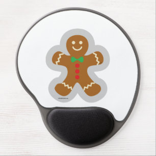 Gingerbread Man Making The Angel In The Snow Gel Mouse Pad