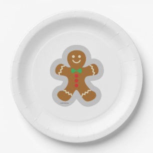 Gingerbread Man Making The Angel In The Snow Paper Plates