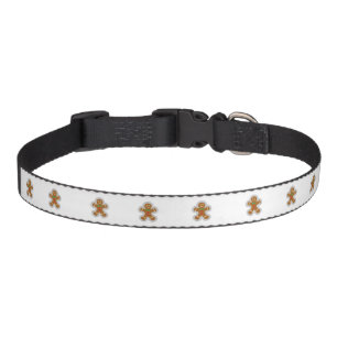 Gingerbread Man Making The Angel In The Snow Pet Collar