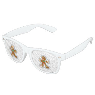Gingerbread Man Making The Angel In The Snow Retro Sunglasses