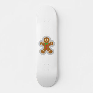 Gingerbread Man Making The Angel In The Snow Skateboard