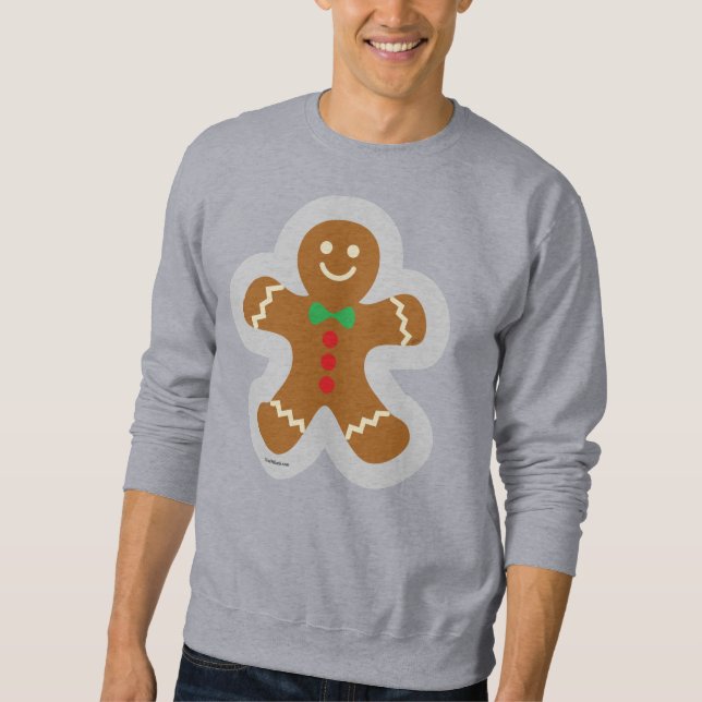 Gingerbread Man Making The Angel In The Snow Sweatshirt (Front)