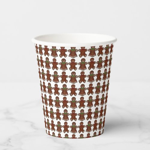 Gingerbread Man Men Lady Christmas Cookie Holiday  Paper Cups