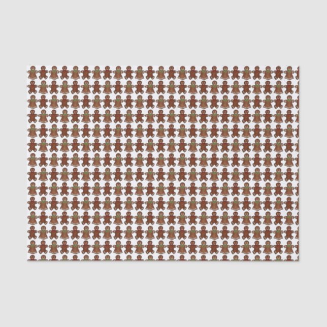 Gingerbread Man Men Lady Christmas Cookie Holiday  Tissue Paper (Front)