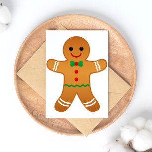 Gingerbread Man - Merry Christmas Postcard