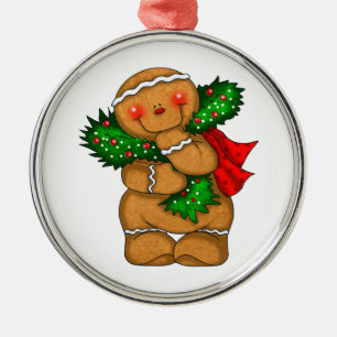 Gingerbread Man Metal Ornament