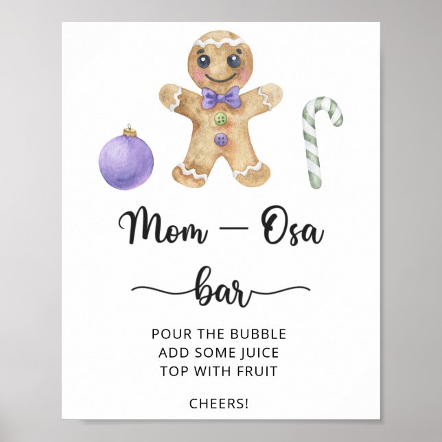 Gingerbread man \ Mom-osa bar  Poster (Front)