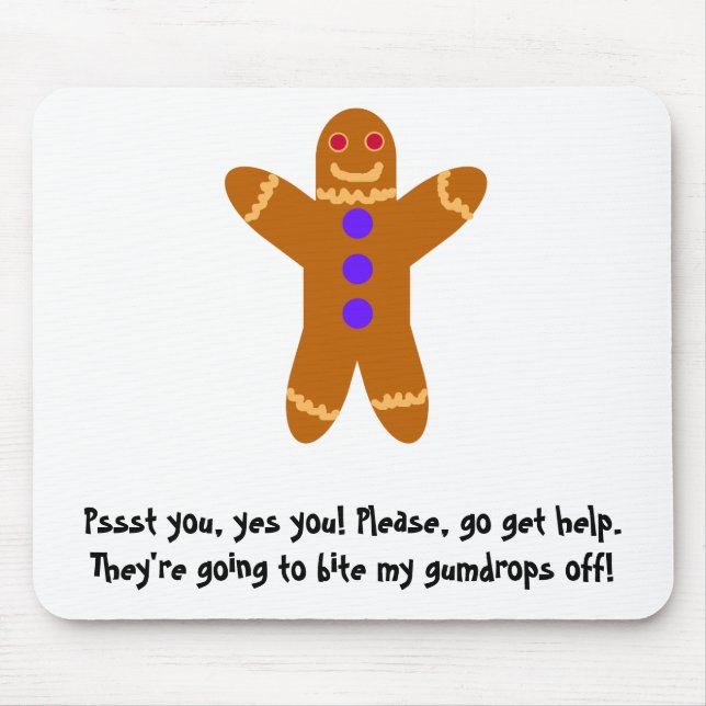 Gingerbread Man Mouse Pad (Front)