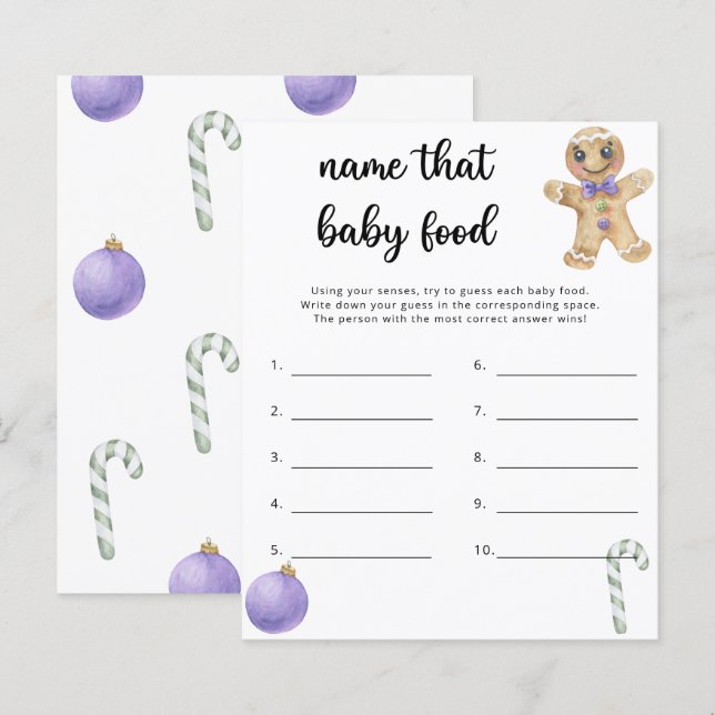 Gingerbread man - Name that baby food (Front/Back)