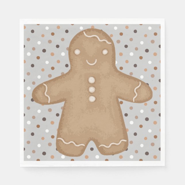 Gingerbread Man Napkins (Front)