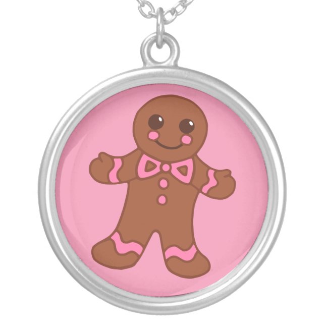 Gingerbread Man Necklace (Front)