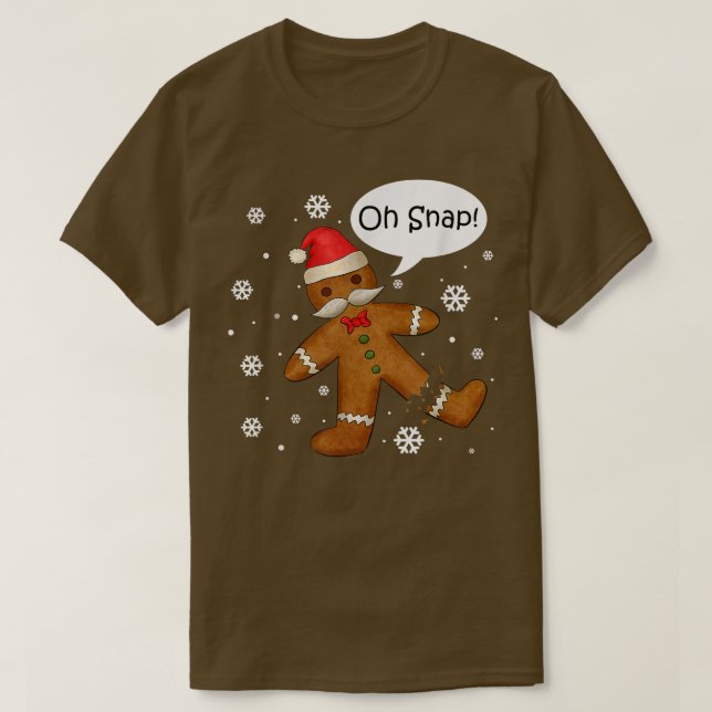 Gingerbread Man Oh Snap Christmas Cookie Costume B T-Shirt (Design Front)