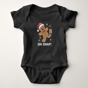 Gingerbread Man Oh Snap Christmas Funny Cookie Baby Bodysuit