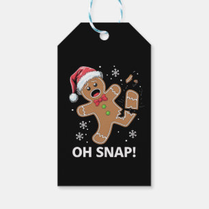 Gingerbread Man Oh Snap Christmas Funny Cookie Gift Tags