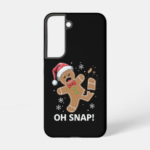 Gingerbread Man Oh Snap Christmas Funny Cookie Samsung Galaxy S22 Case