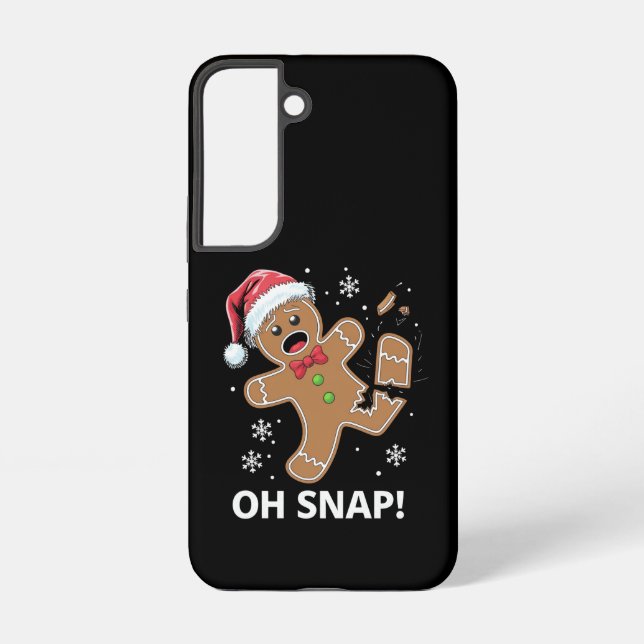 Gingerbread Man Oh Snap Christmas Funny Cookie  Samsung Galaxy Case (Back)