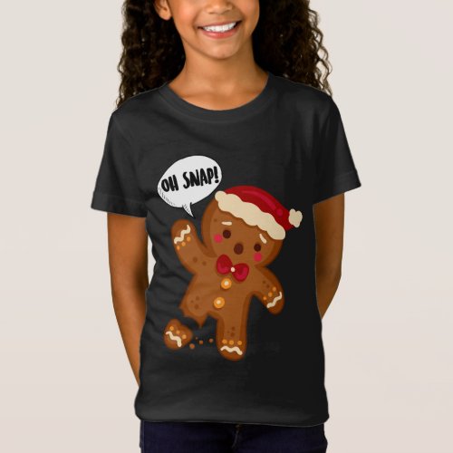 Gingerbread Man Oh Snap Christmas T_Shirt