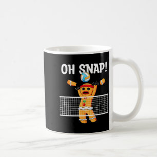 Gingerbread Man Oh Snap Christmas Volleyball Playe Coffee Mug