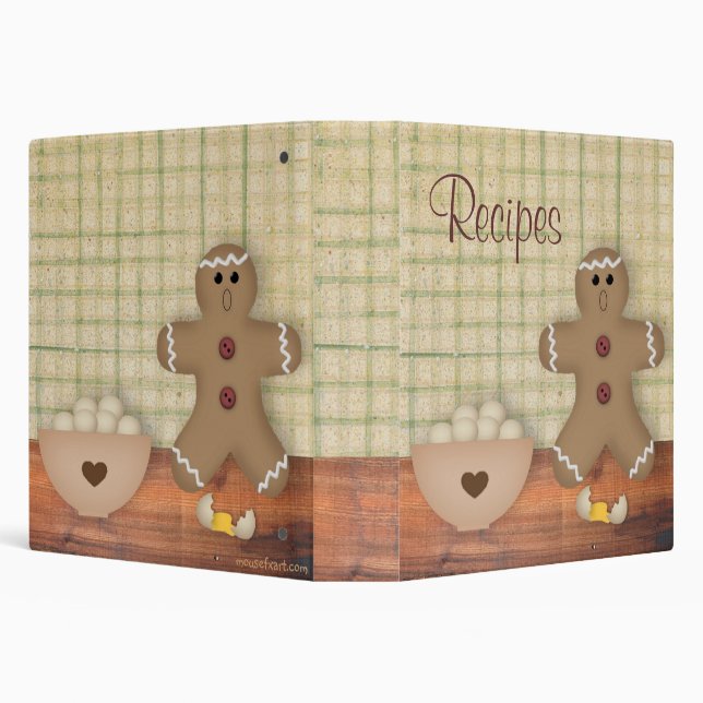 Gingerbread Man Oops! Recipe Binder (Background)