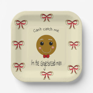 Gingerbread man paper plates