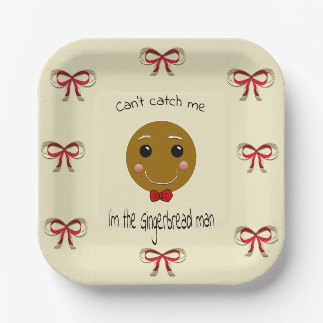 Gingerbread man paper plates (Front)