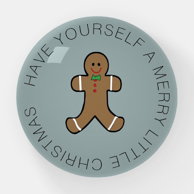 Gingerbread Man Paperweight (Front)