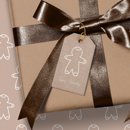 Gingerbread Man Pastel Cookie D2AFA1  Gift Tags