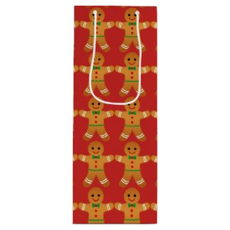 Gingerbread Man Pattern - Christmas Gift Bag