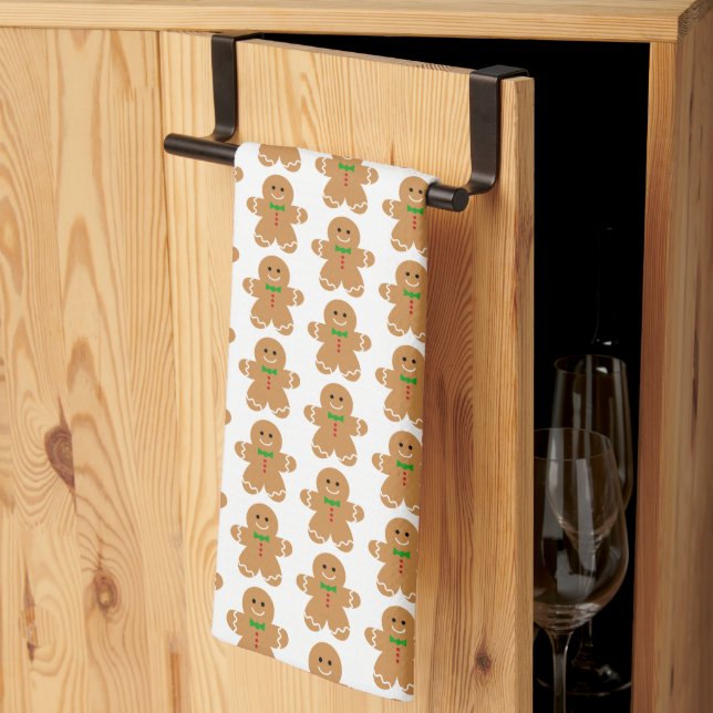 Gingerbread Man Pattern Towel (Thirds Fold)