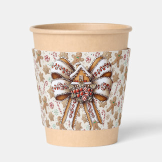 Gingerbread Man Peppermint Joy Coffee Cup Sleeve