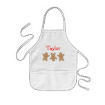 Gingerbread Man Personalized Apron at Zazzle