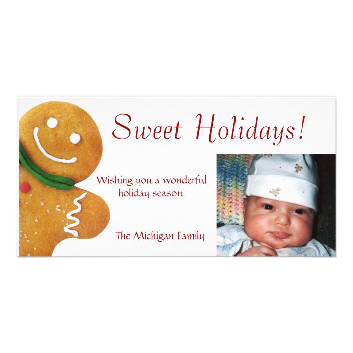 Gingerbread Man Photo Card