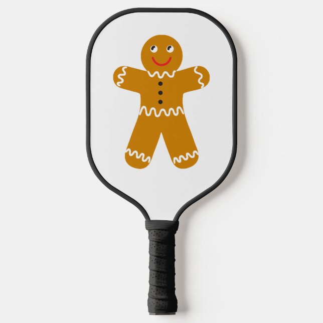 Gingerbread Man Pickleball Paddle (Front)