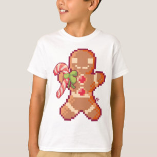 GingerBread man, pixelart, Pixel Art  T-Shirt