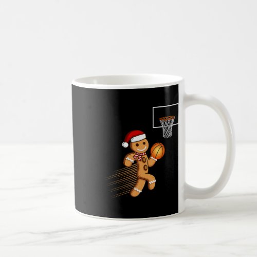 Gingerbread Man Playing Basketball Christmas Cooki Coffee Mug