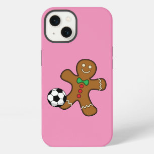 Gingerbread Man Playing Soccer iPhone 13 Case