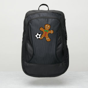 Gingerbread Man Playing Soccer Port Authority® Backpack