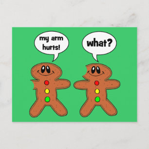 gingerbread man postcard