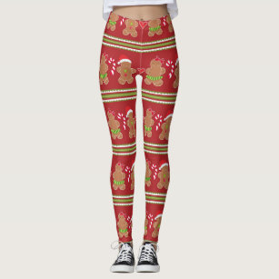 Girls Christmas Cookie Leggings - Christmas Cabin