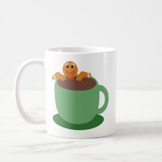 Gingerbread Man Relaxing Cocoa Holiday Fun Art